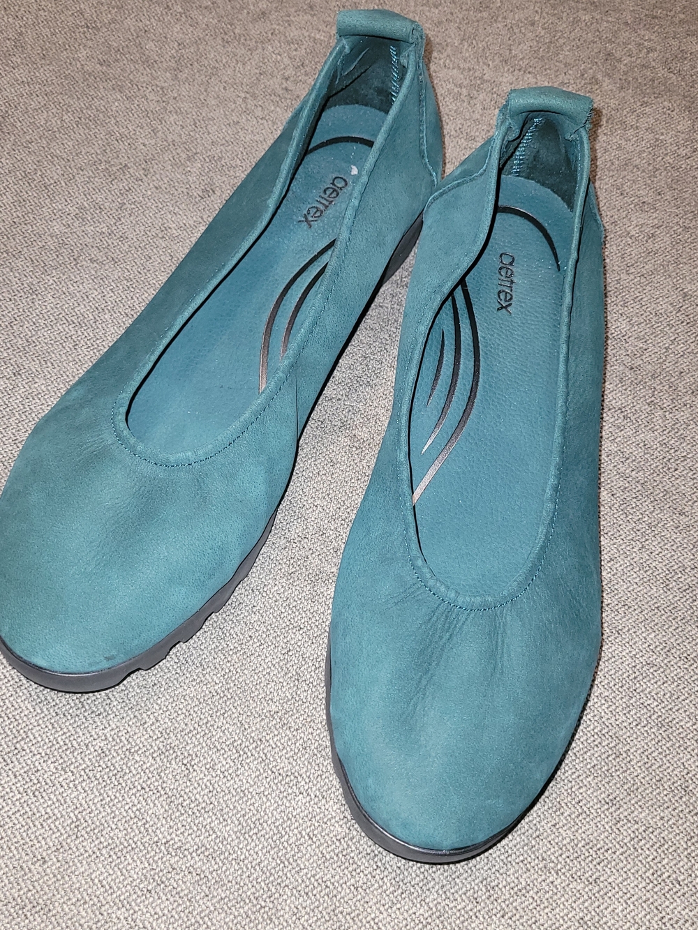 Aetrex Teal Suede Brianna Slipper